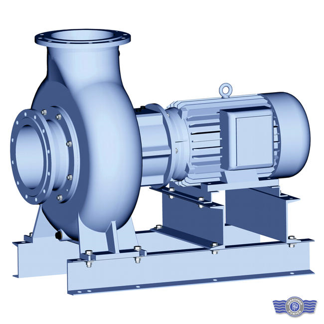 Herborner centrifugaal afvalwaterpomp Univers A fecalien effluent waterzuivering RWZI propellerwaaier schroefwaaier helicoilwaaier